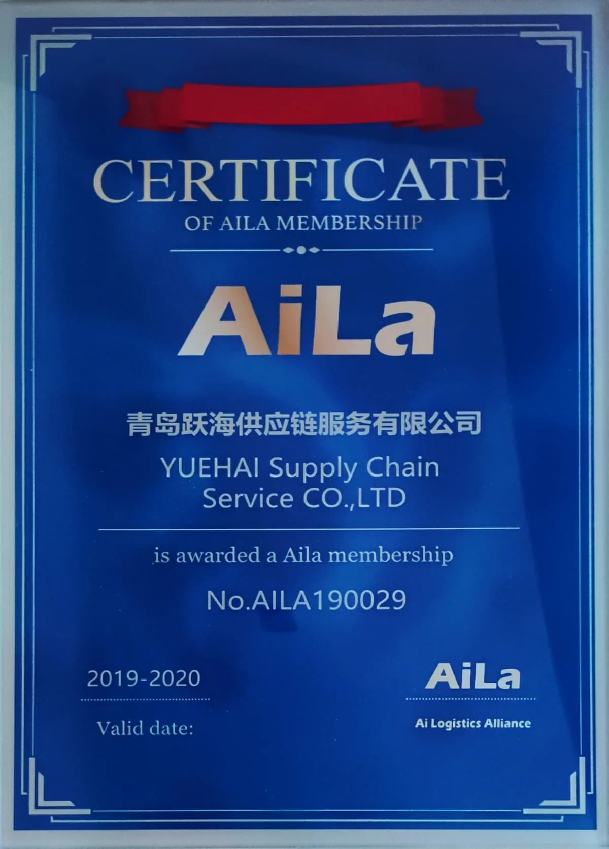 Aila成员单位 资质图片
